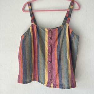 Madewell Multicolor Striped Button-Up Camisole